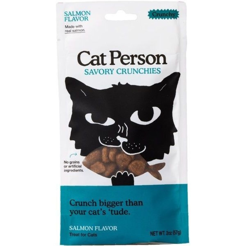 Cat Person Salmon Savory Crunchies Cat Treats 2oz