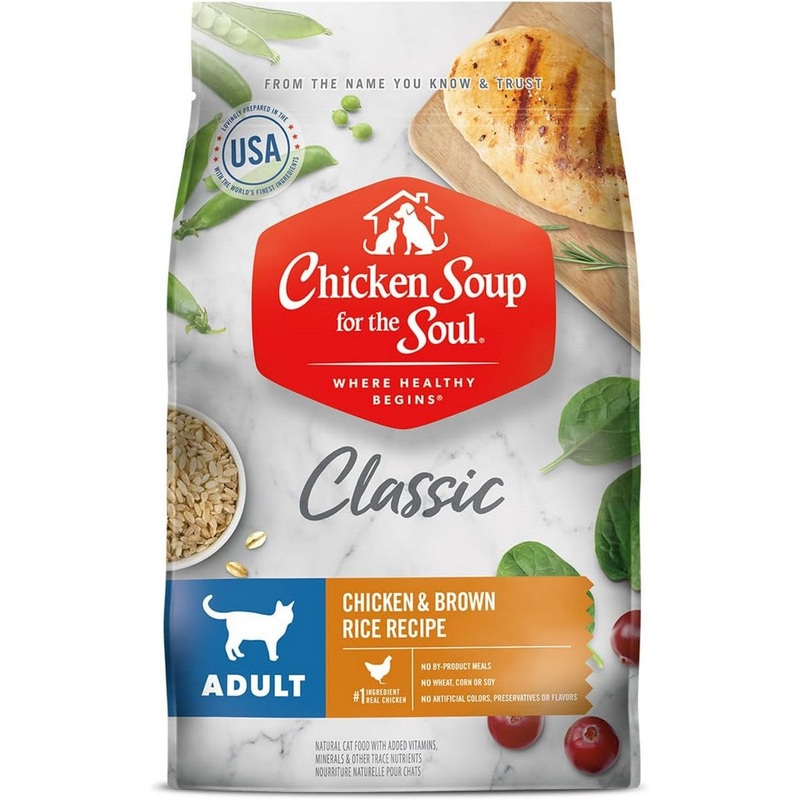 Chicken Soup For The Soul Chicken & Brown Rice Adult Cat Dry Food 12lb