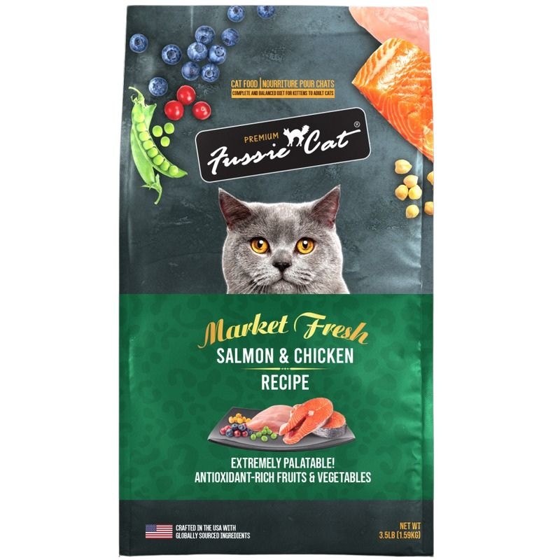 Fussie Cat Market Fresh Salmon & Chicken Dry Cat Food 3.5lb