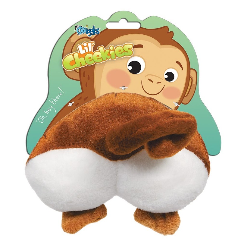 Grriggles Lil’ Cheekies Monkey Dog Toy