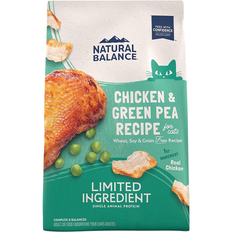 Natural Balance Grain Free L.I.D. Limited Ingredient Diet Dry Cat Food – Chicken Green Pea – 4lb Bag
