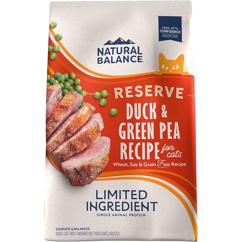 Natural Balance Reserve Grain Free Dry Cat Food – Duck & Green Pea – 4lb Bag