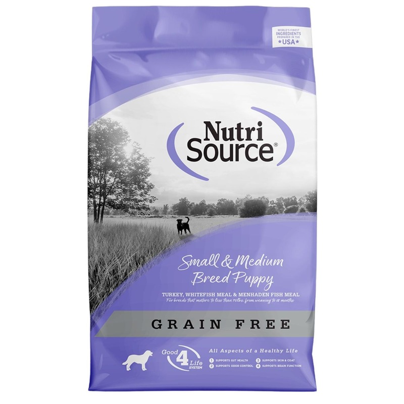 NutriSource Small & Medium Breed Puppy Grain Free Dry Dog Food 12lb
