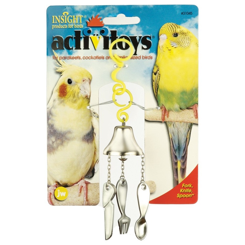 JW Pet ActiviToy Fork Knife Spoon Bird Toy Small/Medium