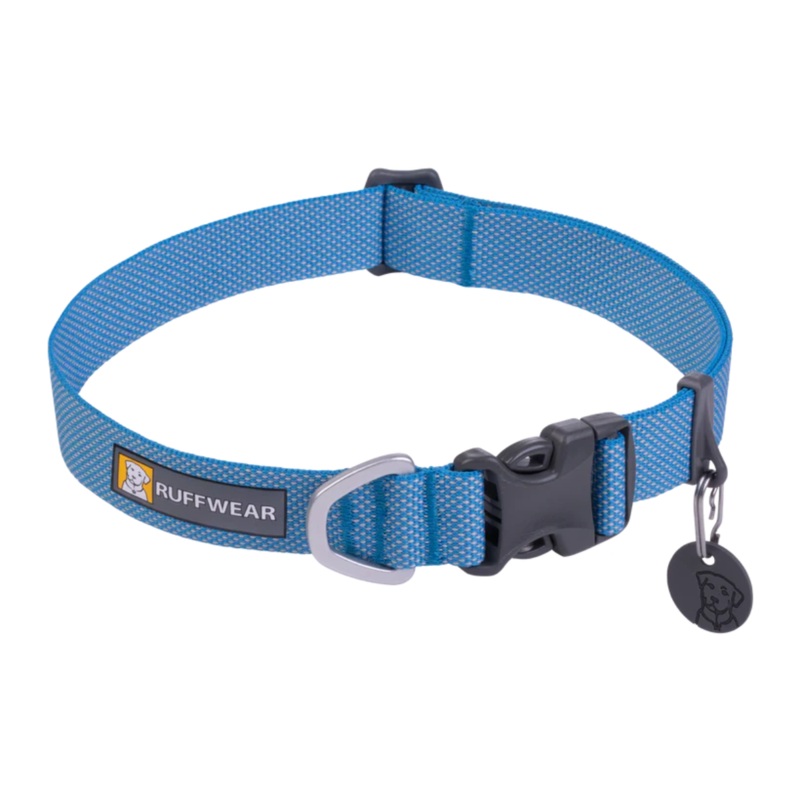 RUFFWEAR Hi & Light Lightweight Dog Collar, Blue Dusk, 13-20