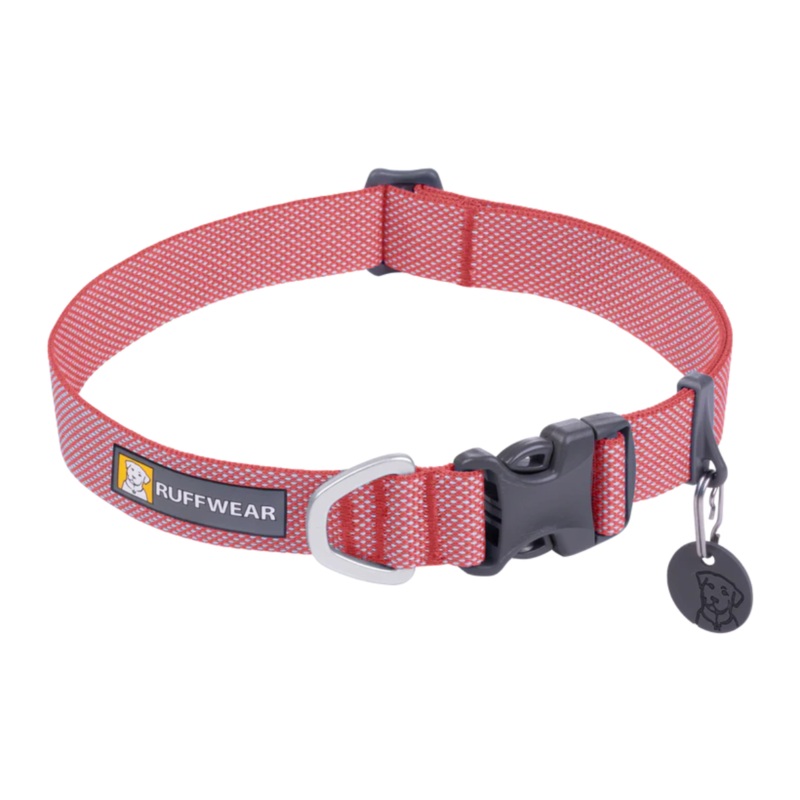 RUFFWEAR Hi & Light Lightweight Dog Collar, Salmon Pink, 20-26