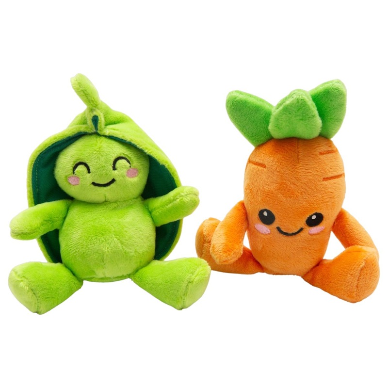 Snugarooz Buddies Carrot & Pea Dog Toys 2 Pack