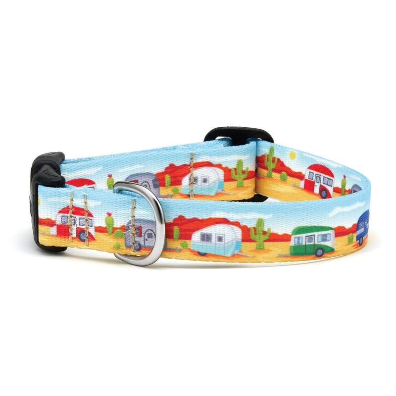 Up Country Camp Out Printed Dog Collar Large