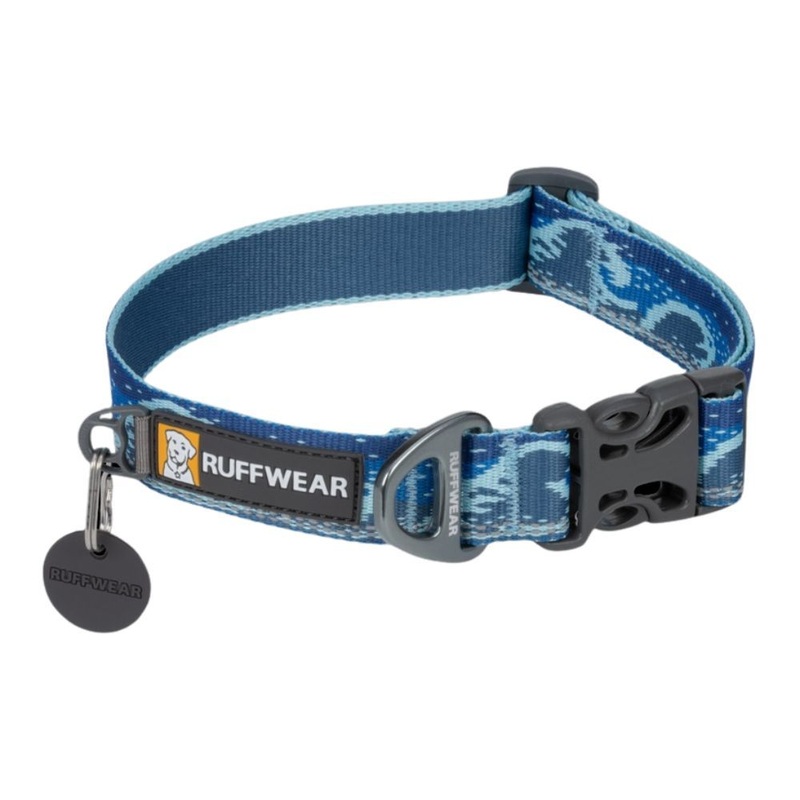RuffWear Crag Reflective Dog Collar 14-20 Midnight Wave