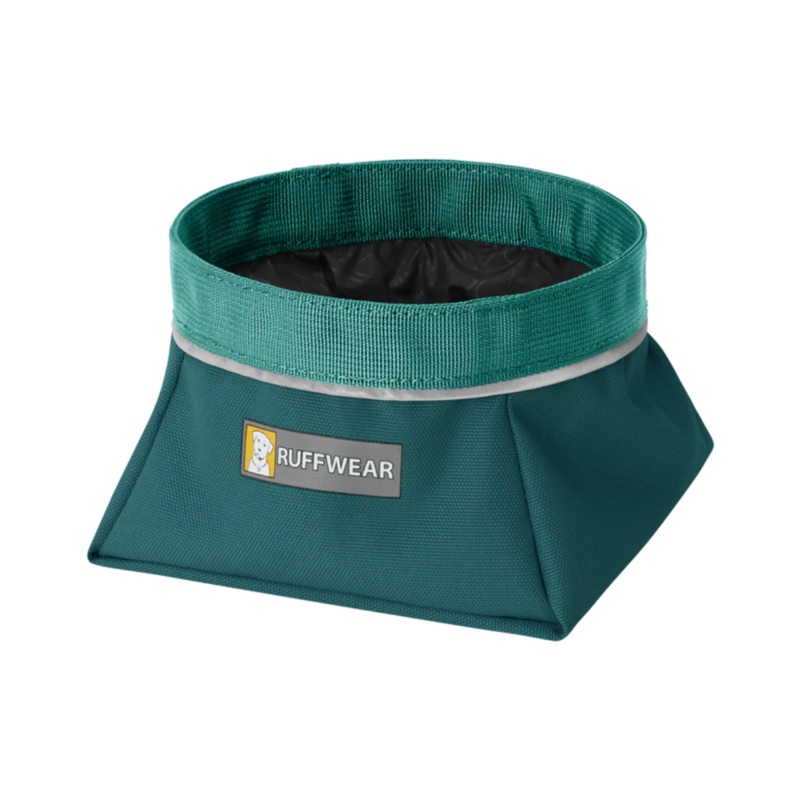 RUFFWEAR Quencher Packable Dog Bowl, Tumalo Teal, S, 4.5in