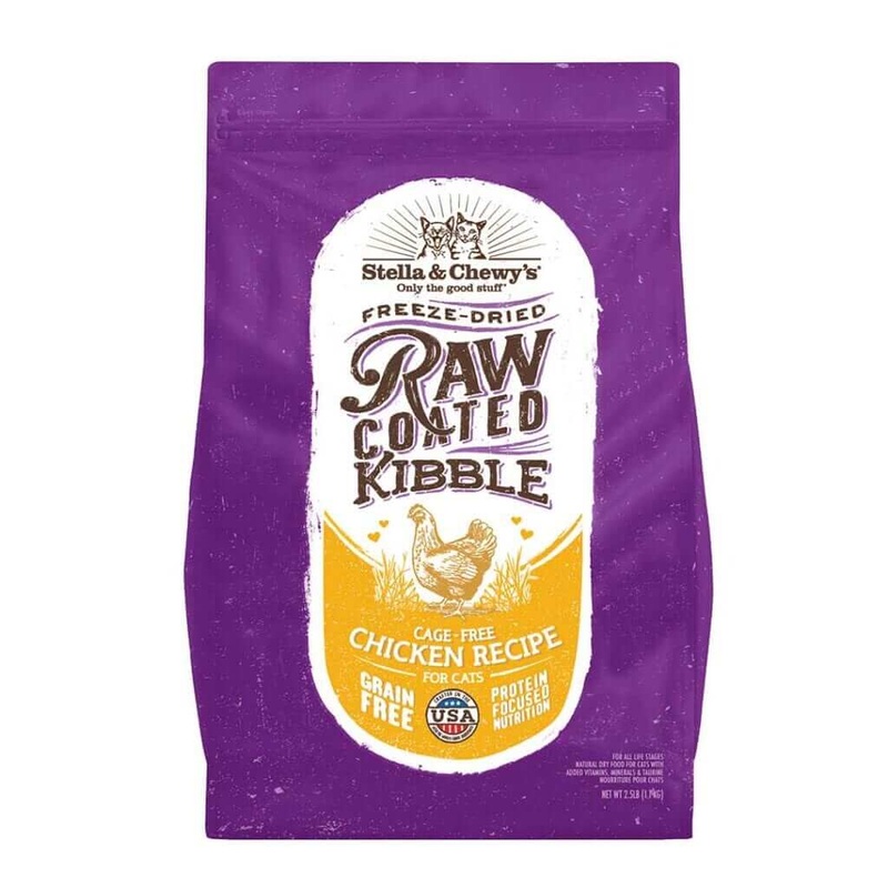 Stella & Chewy’s Raw Coated Kibble Dry Cat Food – Cage-Free Chicken – 2.5lb Bag