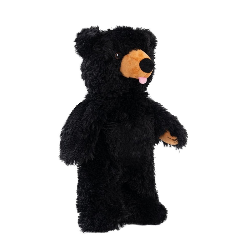 Tall Tails Stuffless Black Bear Squeaker Dog Toy 20