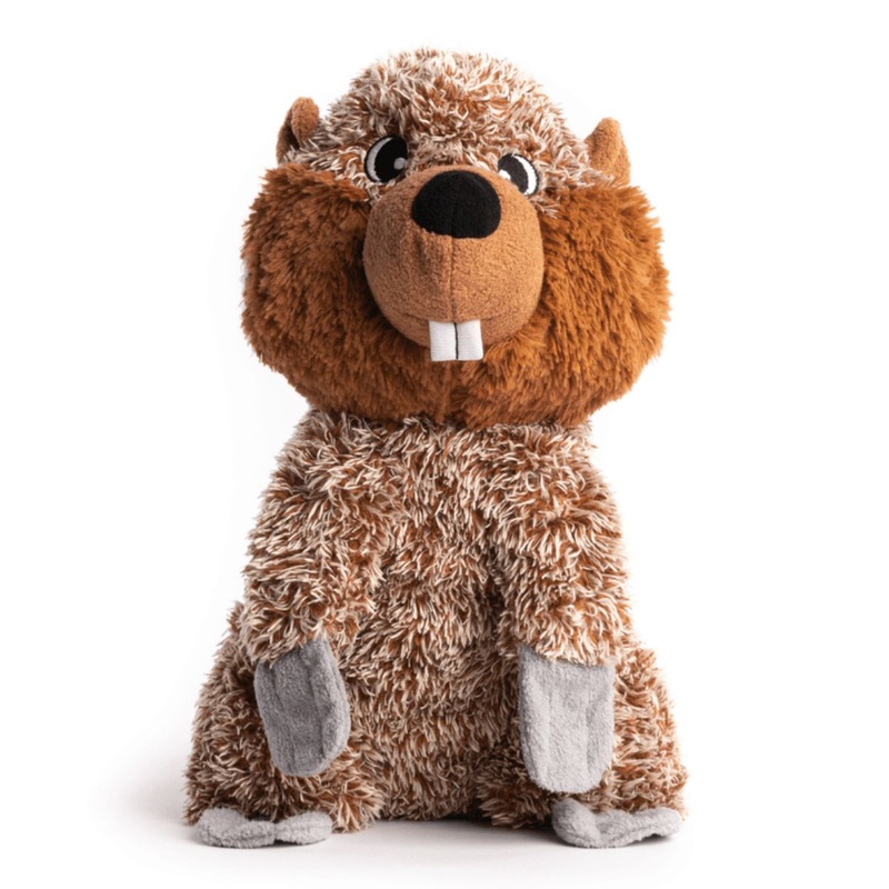 FabDog Fluffy Beaver Dog Toy Large