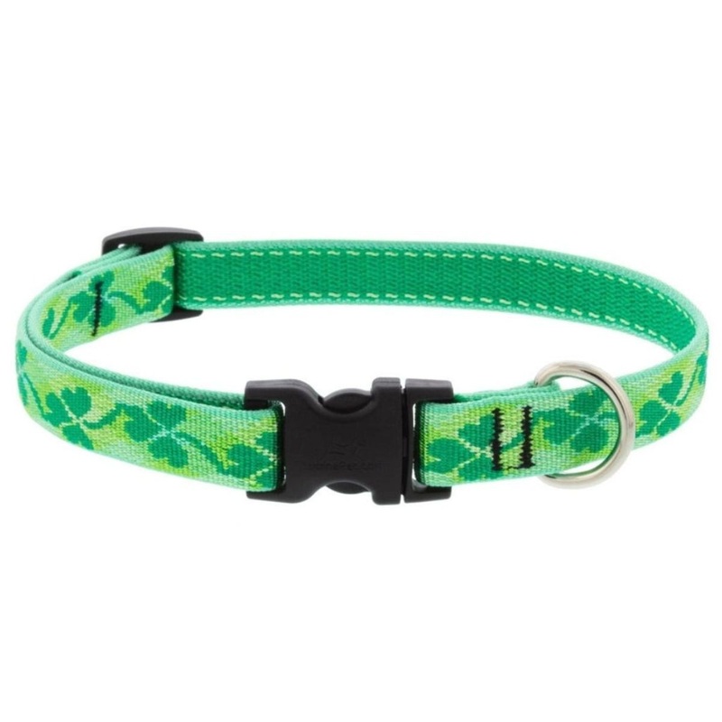 Lupine Adjustable Dog Collar 3/4 x 15-25 Shamrocks