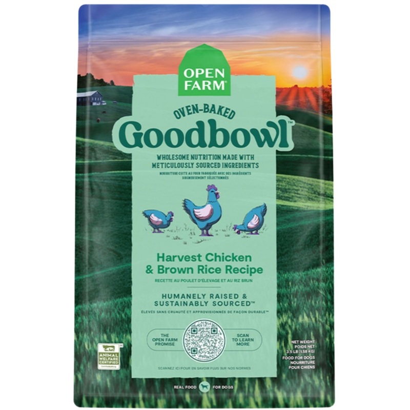 Open Farm Goodbowl Dry Dog Food – Harvest Chicken & Brown Rice – 22lb Bag