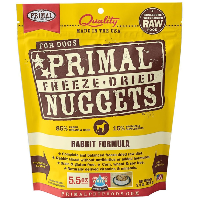 Primal Freeze-Dried Nuggets Rabbit Formula Dog Food 5.5oz