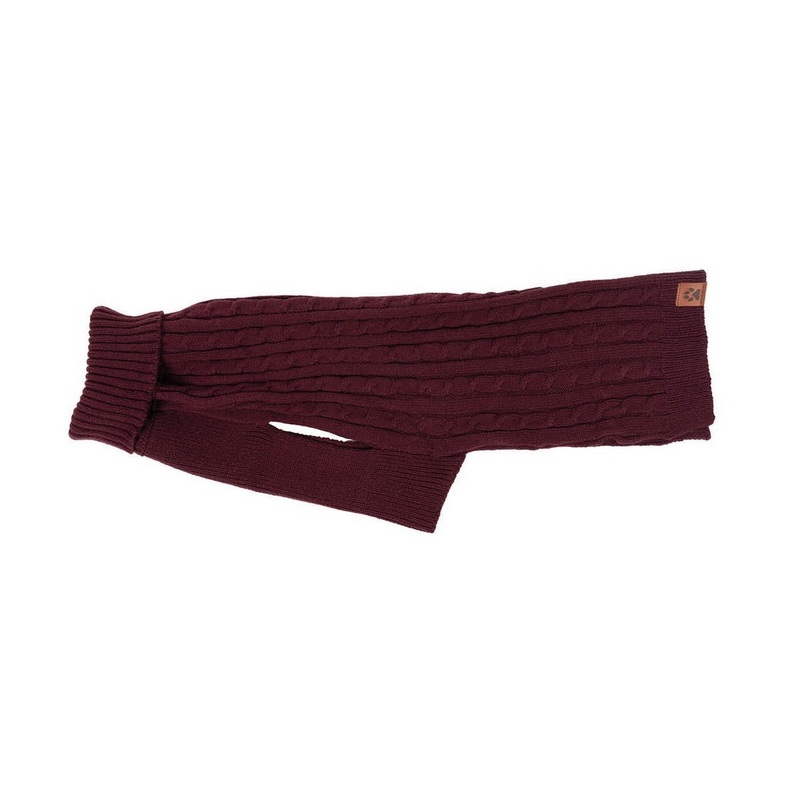 Shedrow K9 Brentwood Cable Knit Dog Sweater Plus M Wine Tasting