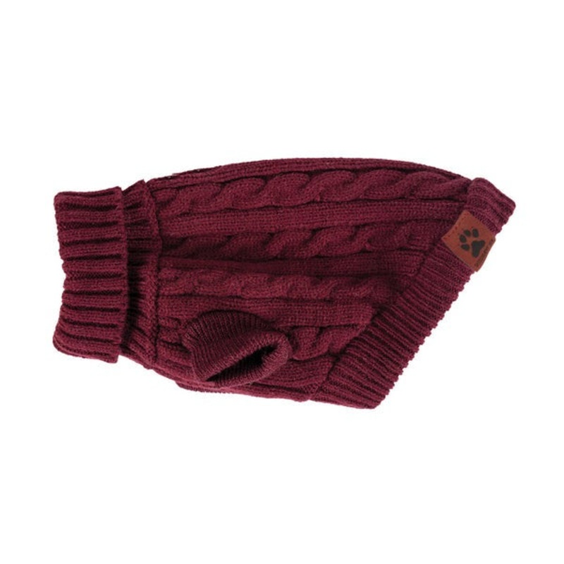 Shedrow K9 Brentwood Cable Knit Dog Sweater XS Wine Tasting
