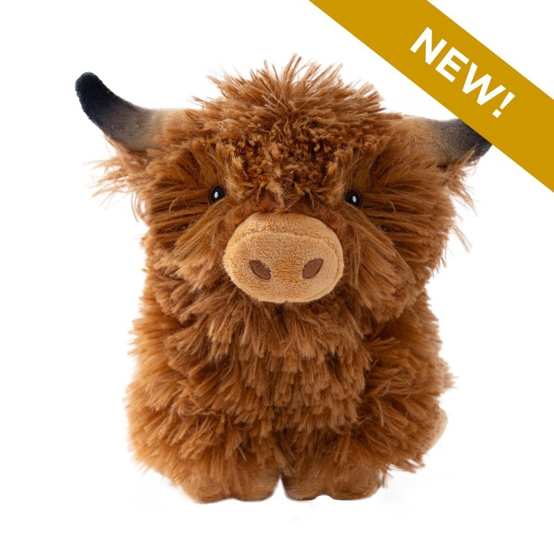 Tall Tails Plush Highland Cow Squeaker Dog Toy 8