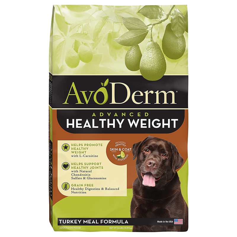 AvoDerm Advanced Healthy Weight Dry Dog Food – Turkey – 24lb Bag