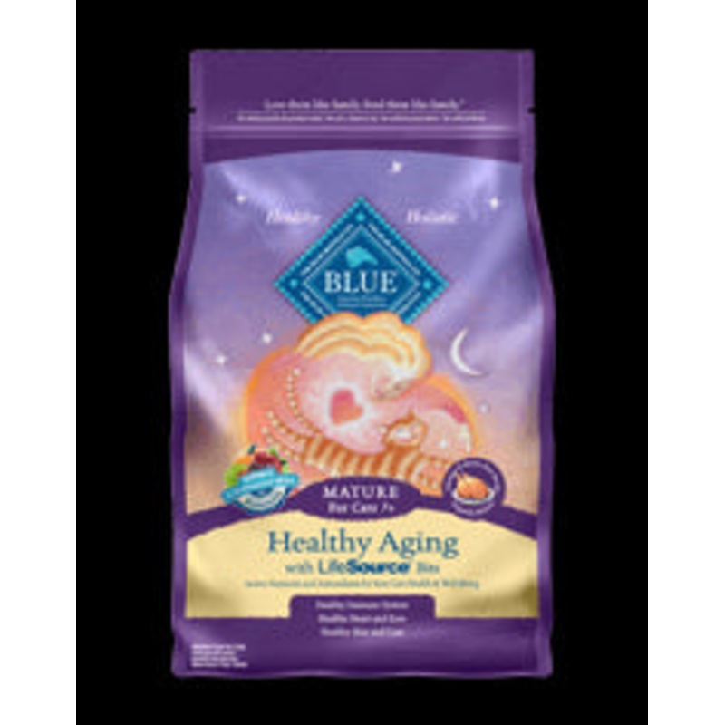 Blue Buffalo Chicken & Rice Healthy Aging Mature Dry Cat Food 7lb