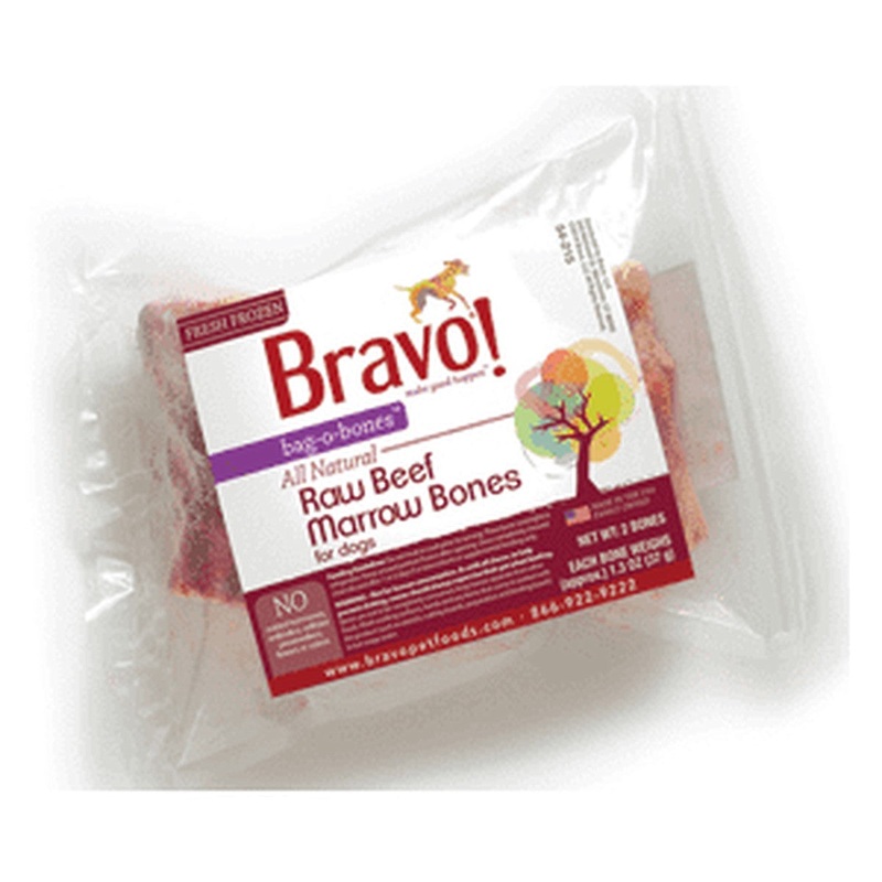 Bravo Bone Frozen Beef 2-4 Dog Treats 25lb