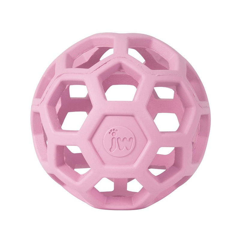 JW PET Hol-ee Roller Dog Toy 4.5 Medium Pink