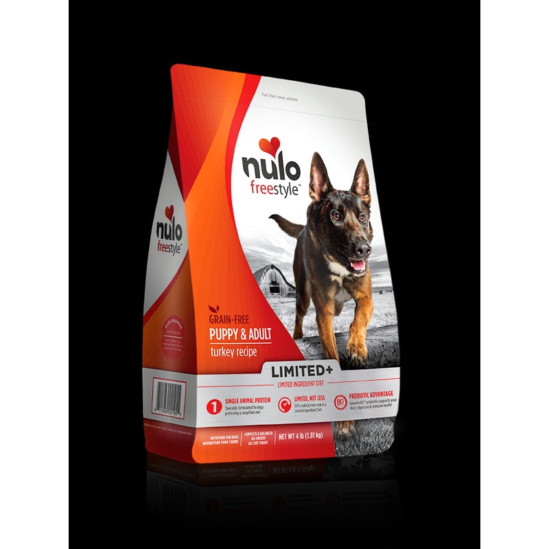 Nulo FreeStyle Puppy/Dog Limited+ Dry Dog Food – Turkey, 10lb Bag