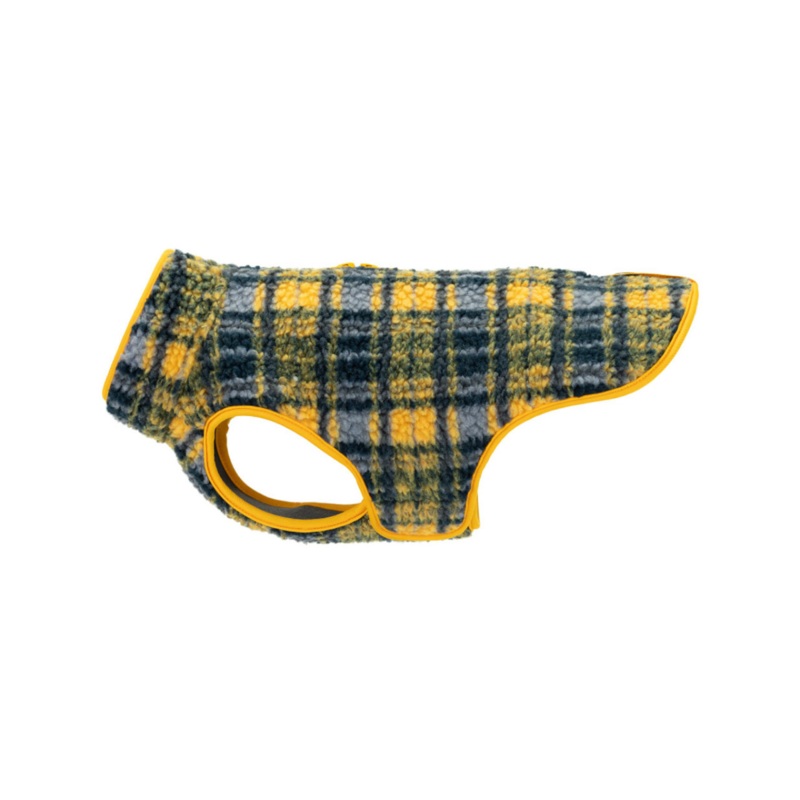 RC PETS Dog Tundra Fleece, Marigold Plaid, Size 12, 12×17 – 21