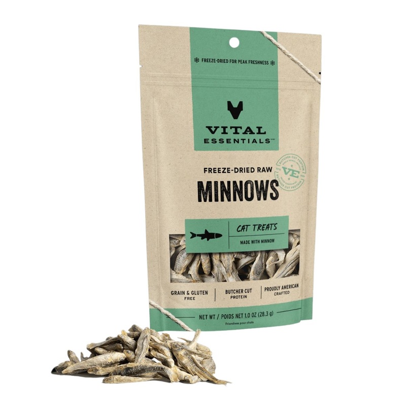 Vital Essentials Freeze Dried Cat Minnows Cat Treats 1oz