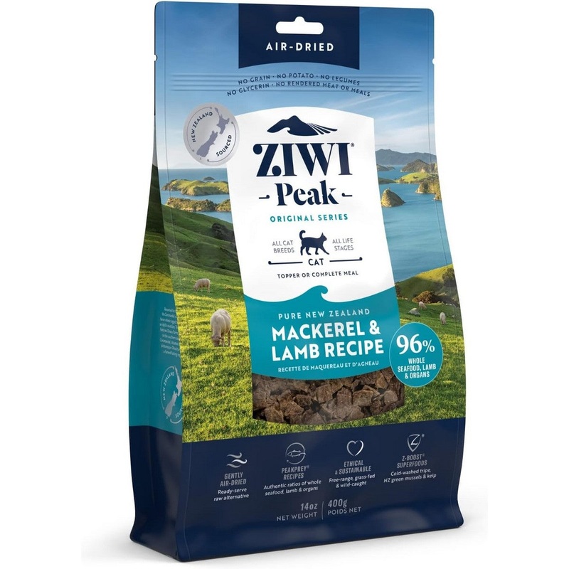 Ziwi Peak Air-Dried Cat Food – Mackerel & Lamb – 14oz Bag