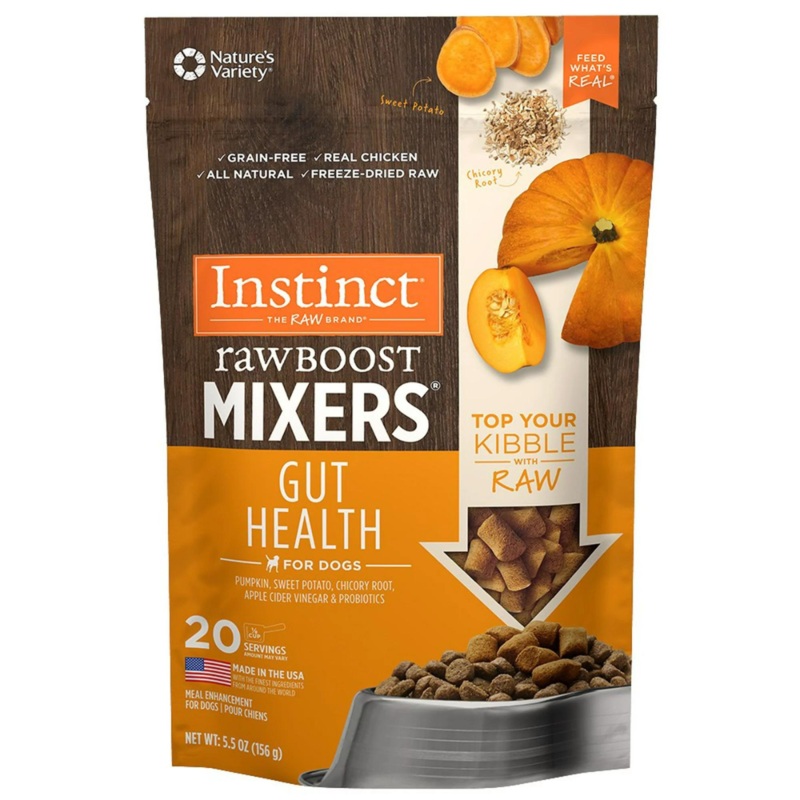 Nature’s Variety Instinct Freeze Dried Raw Gut Health Dog Food Topper Treat 5.5oz