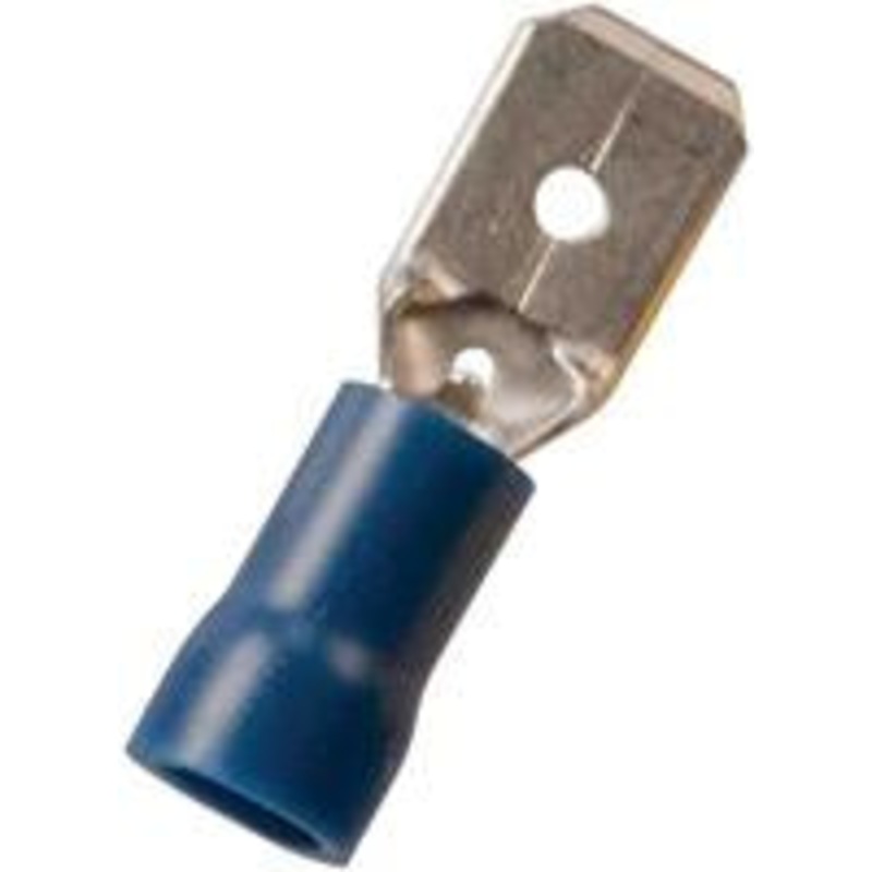 QUICK-SLIDE CONN BLUE VINYL 16-14AWG 3/16 MALE 19PK
