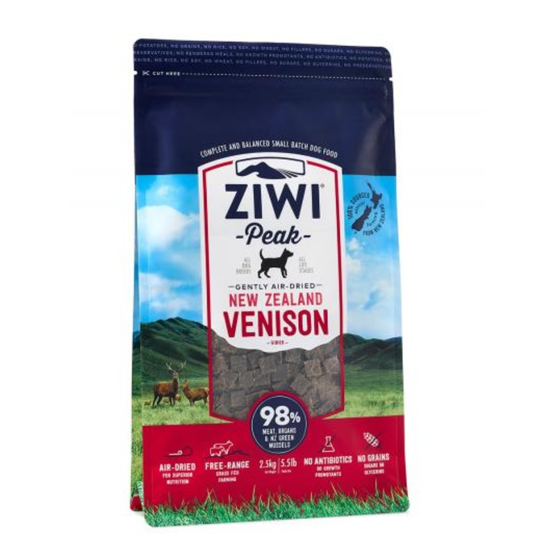 Ziwi Peak Air-Dried Dog Food – Venison – 2.2lb Bag