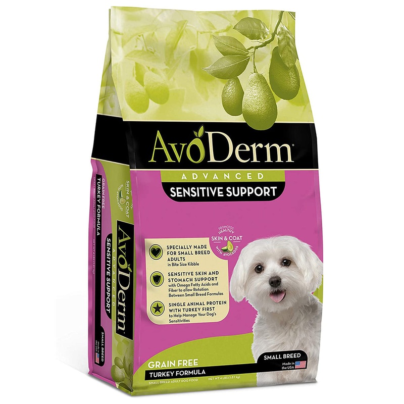 AvoDerm Advanced Sensitive Support Small Breed Dry Dog Food – Turkey – 4lb Bag