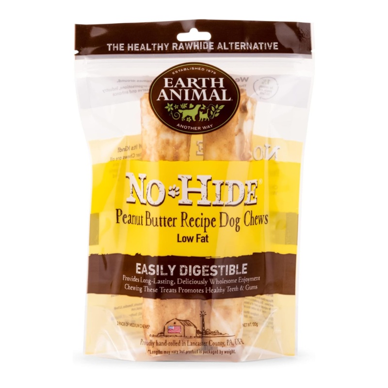 Earth Animal No Hide Penut Butter Chews Dog Treats 11 2pk