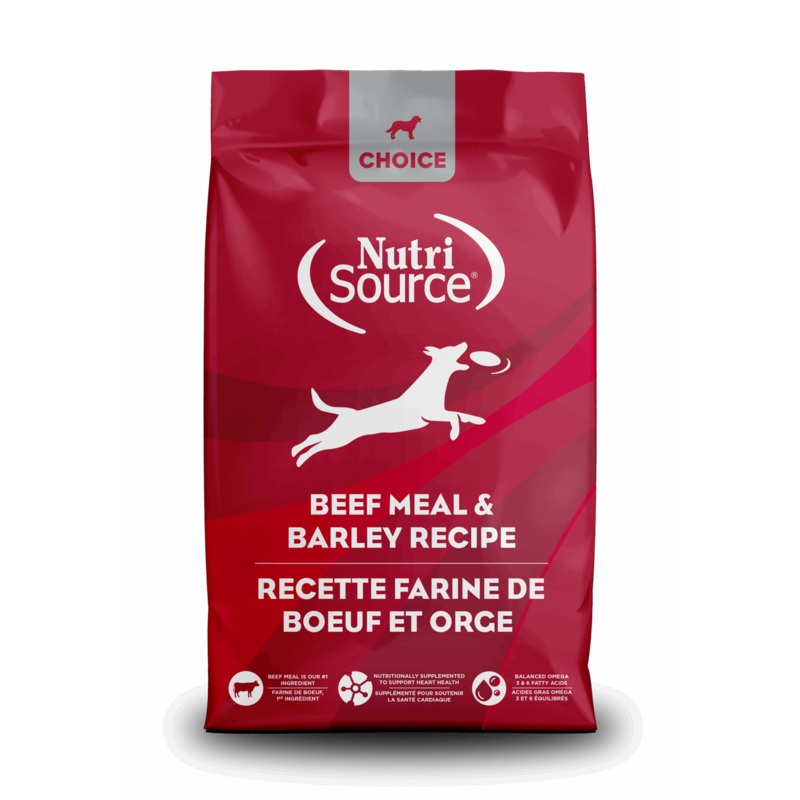 NutriSource Choice Dry Dog Food – Beef & Barely – 5lb Bag