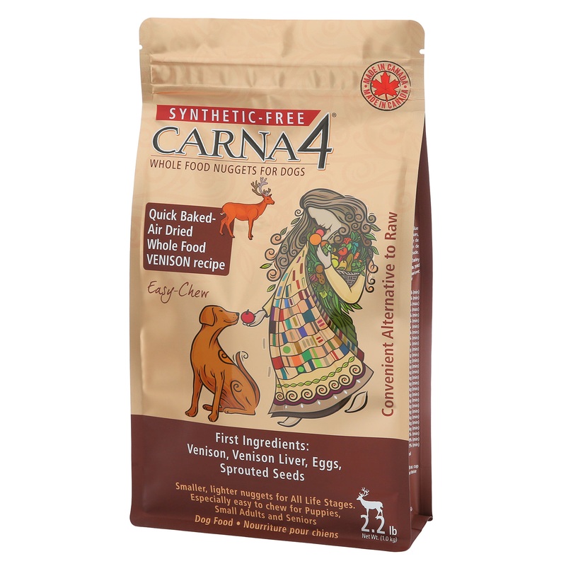 Carna4 Easy Chew Dry Dog Food – Venison – 2.2lb Bag