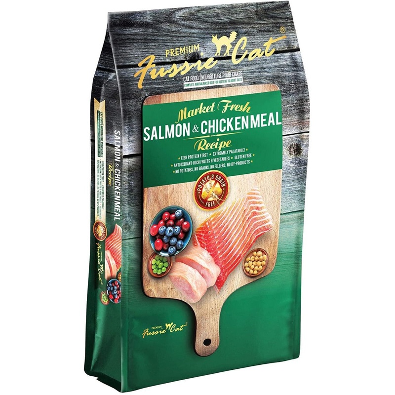 Fussie Cat Market Fresh Salmon & Chicken Formula Grain-Free Dry Cat Food 10lb