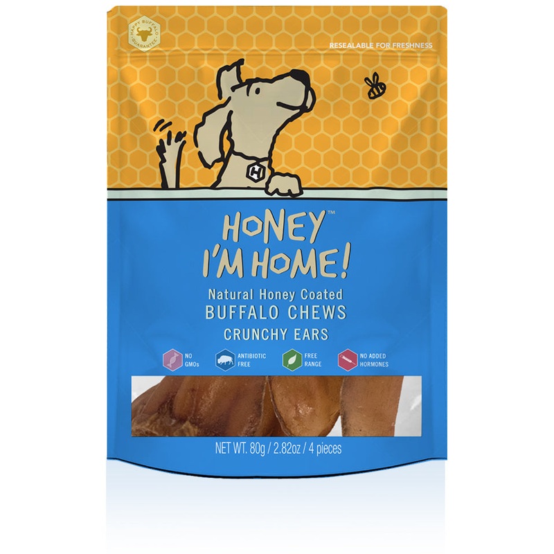 Honey I’m Home Natural Honey Coated Crunchy Ears Buffalo Dog Chews