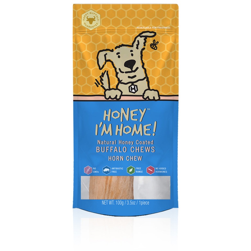 Honey I’m Home Natural Honey Coated Horn Core Buffalo Dog Chews