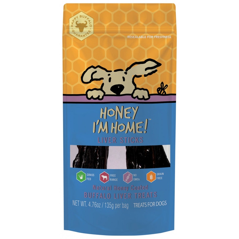 Honey I’m Home Natural Honey Coated Liver Sticks Buffalo Dog Chews