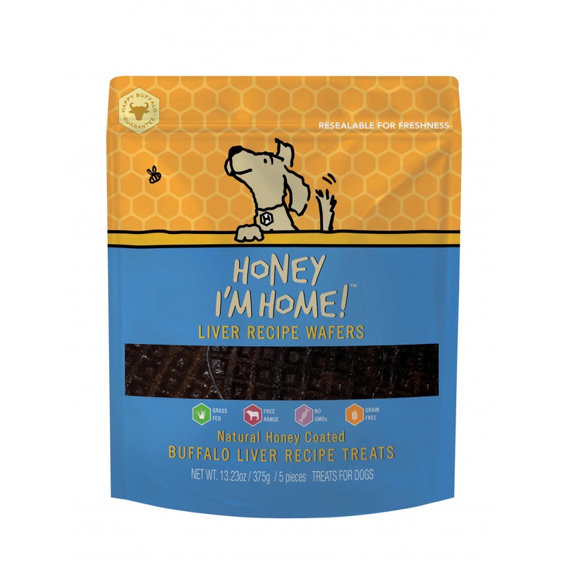 Honey I’m Home Natural Honey Coated Liver Wafers Buffalo Dog Chews