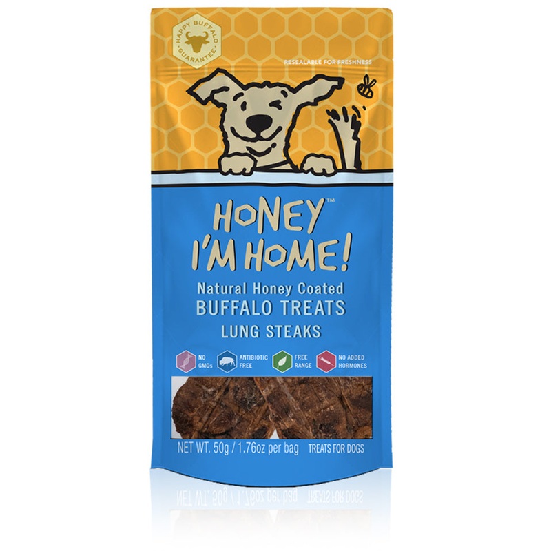 Honey I’m Home Natural Honey Coated Lung Bites Buffalo Dog Chews