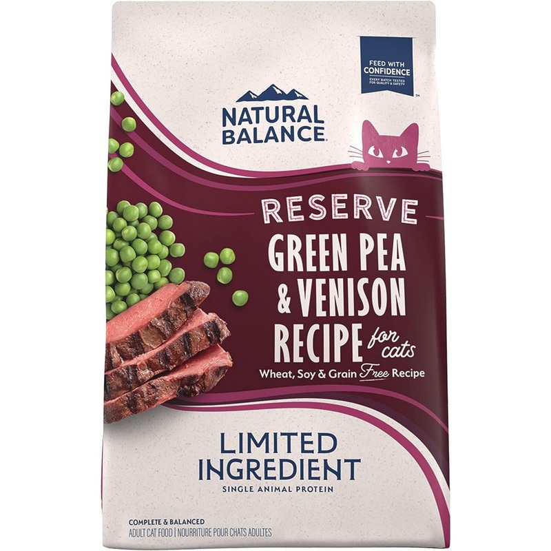 Natural Balance Grain Free LID Reserve Venison Pea Dry Cat Food 4lb