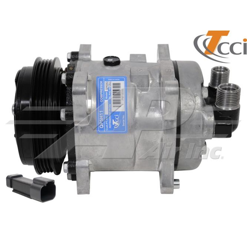 Tcci Compressor Sd5H11 – 125Mm, 4 Groove Clutch 12V for Bobcat 7023577