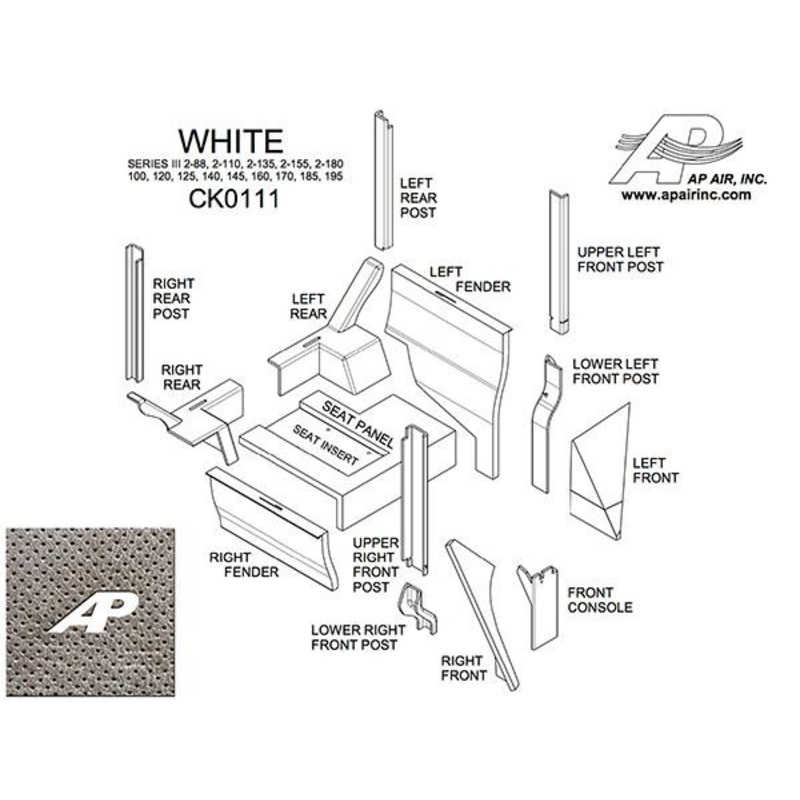 White Lower Cab Kit – Berkshire Gray for White