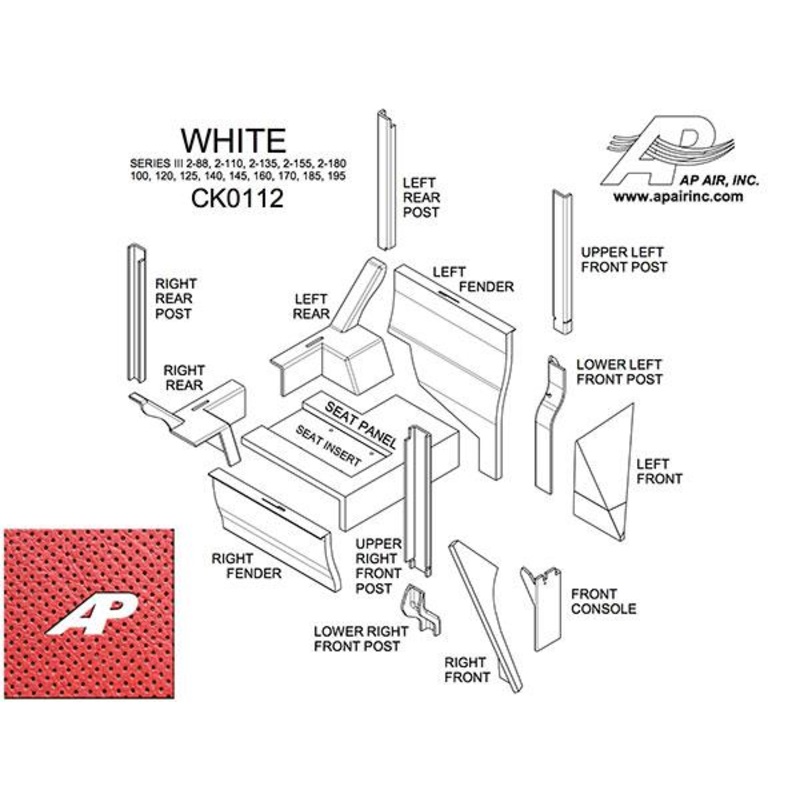 White Lower Cab Kit – Red for White