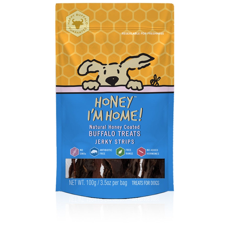 Honey I’m Home Natural Honey Coated Jerky Strips Buffalo Dog Treats