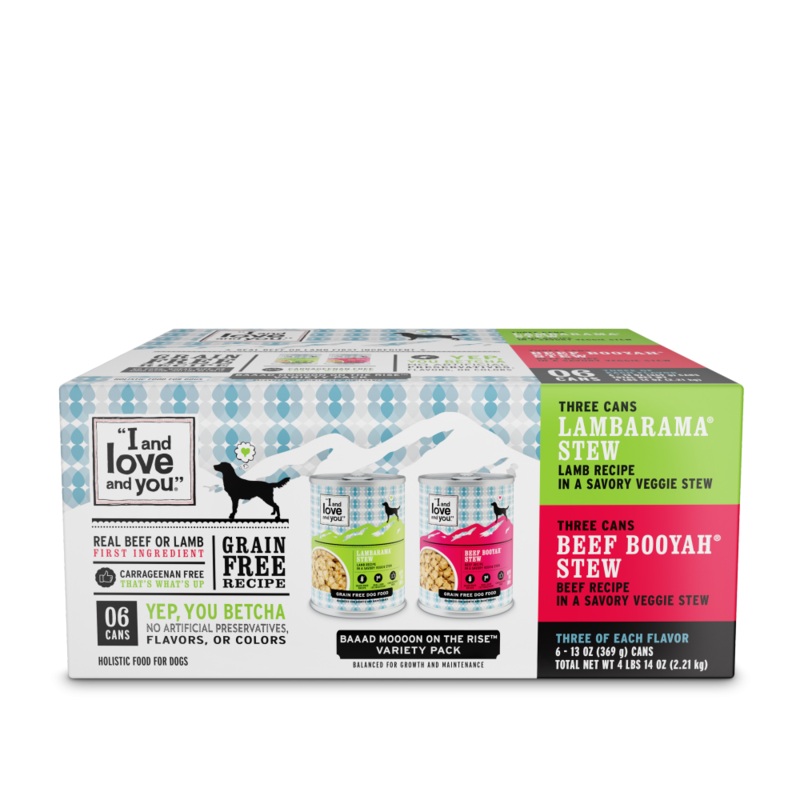 I and Love and You Beef Booyah & Lambarama Stew Multi-Pack Canned Dog Food